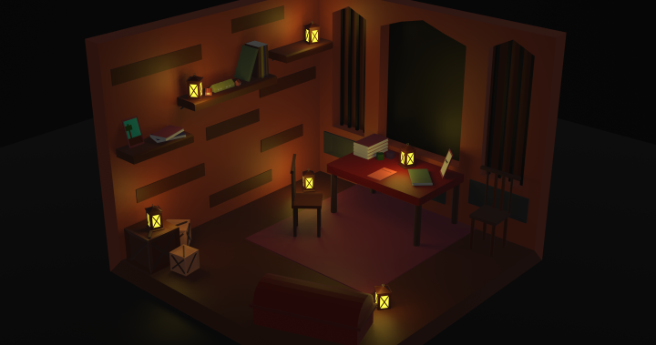 Low-poly комната