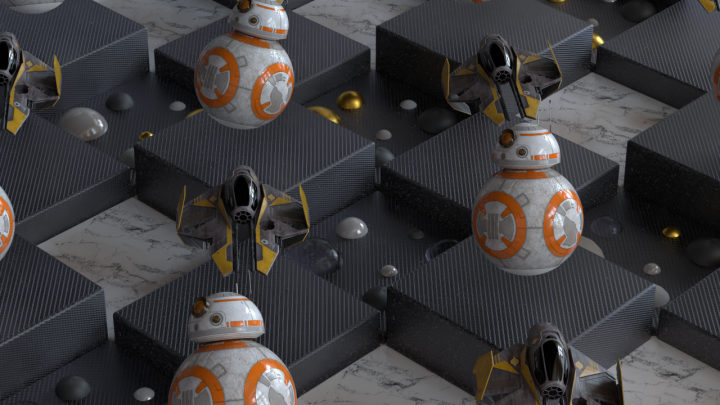 3D Star Wars Fan motion