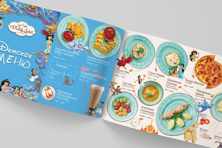 Дизайн и верстка детского меню