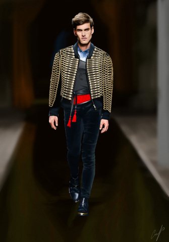 The Man In The Gold Jacket Art