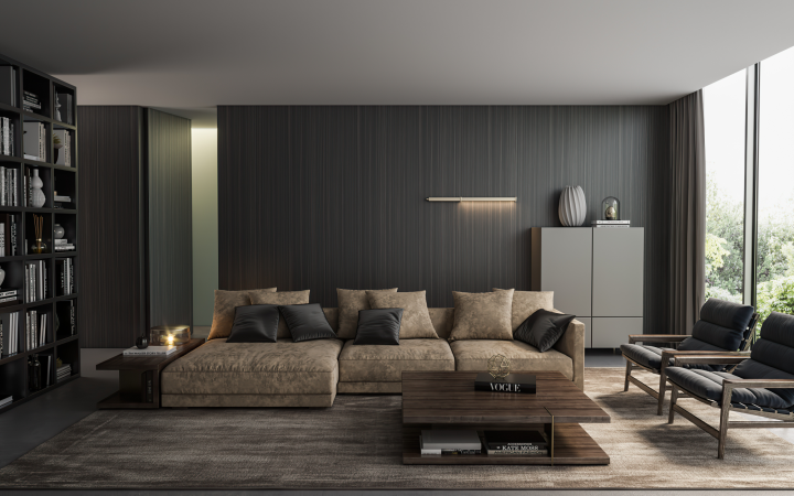 Визуализация интерьера по референсу