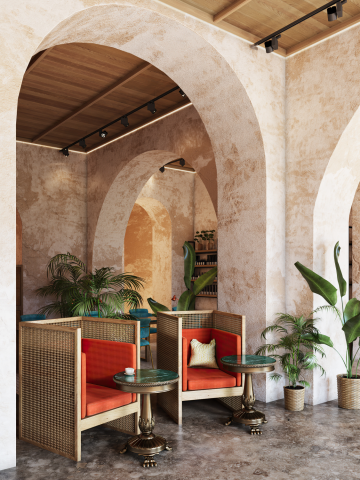 Визуализация интерьера салона красоты по референсу