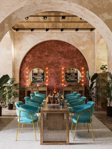 Визуализация интерьера салона красоты по референсу