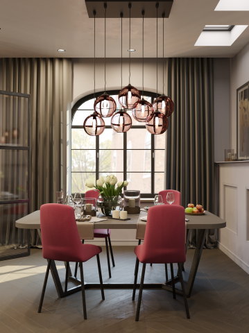 Modern kitchen-dining room