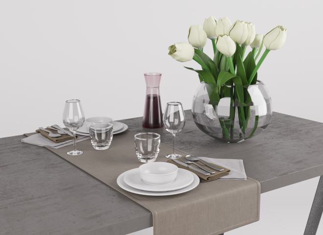 3D  модели столового сервиза