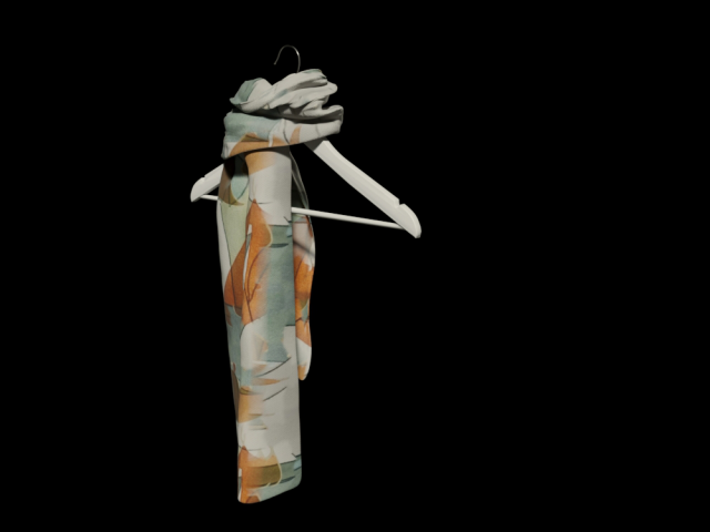 3D модель шарфа на плечиках