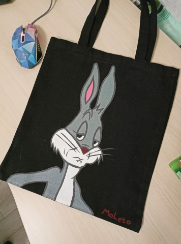 Роспись шоппера акрилом