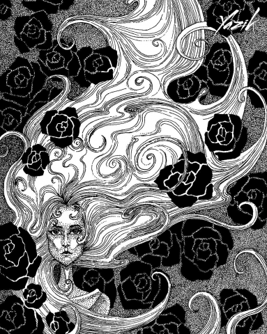 Graphic illustration for book of poems