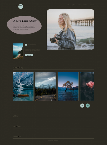 Дизайн сайта фотографа