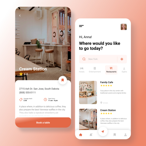 Приложение для поиска ресторанов