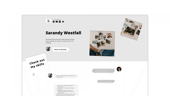Сайт фотографа Sarandy Westfall