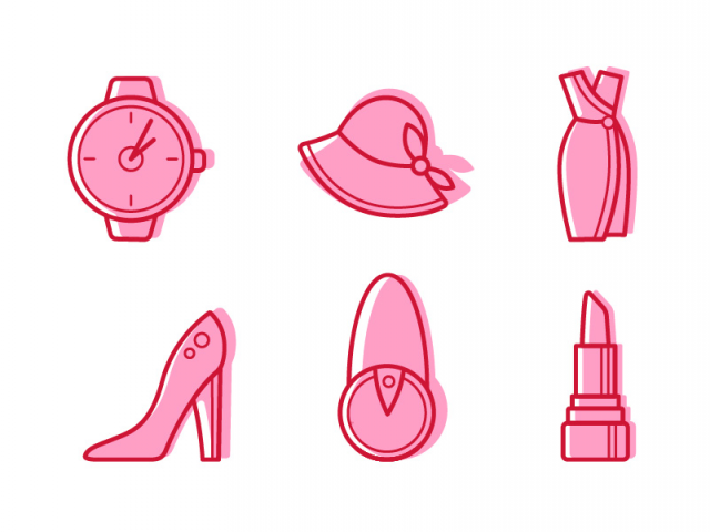 Векторные иконки  - Мода