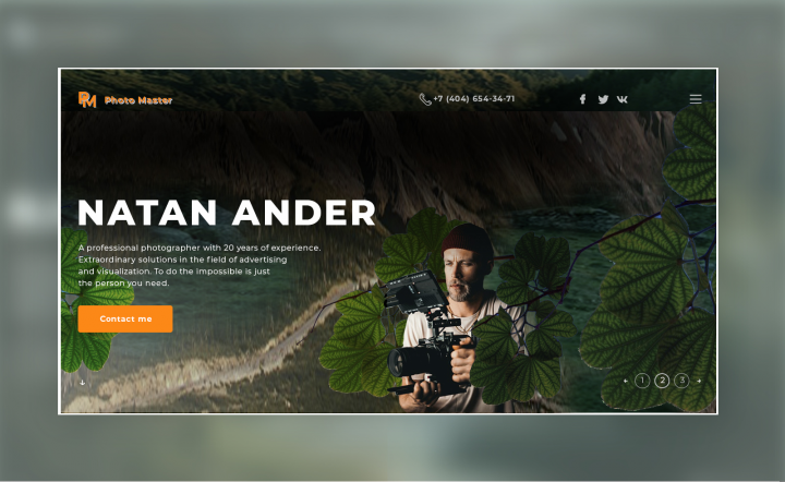 Landing Page для фотографа