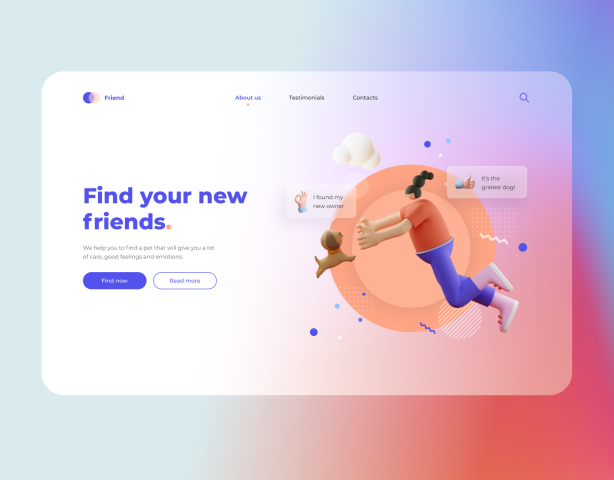 Дизайн сайта "Friend"
