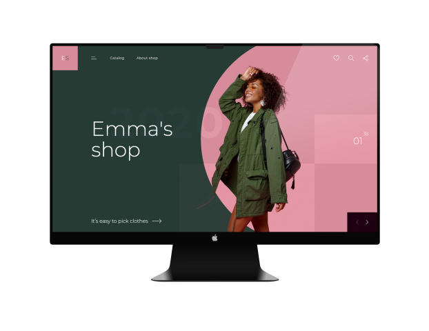 Дизайн сайта для магазина одежды "Emma's shop"