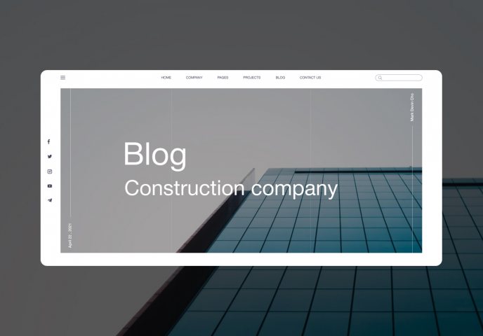 Blog | Construction company | Landing page | ui/ux