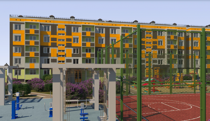 Типовой проект 5-ти этажного дома в новой колористикой