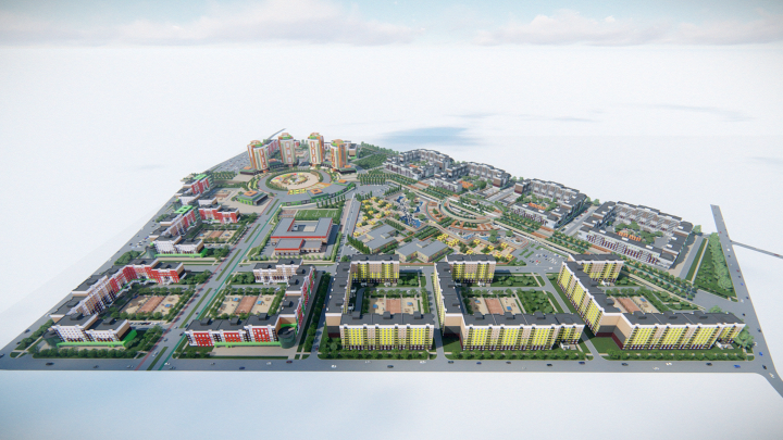 Эскиз микрорайона на 40 ГА