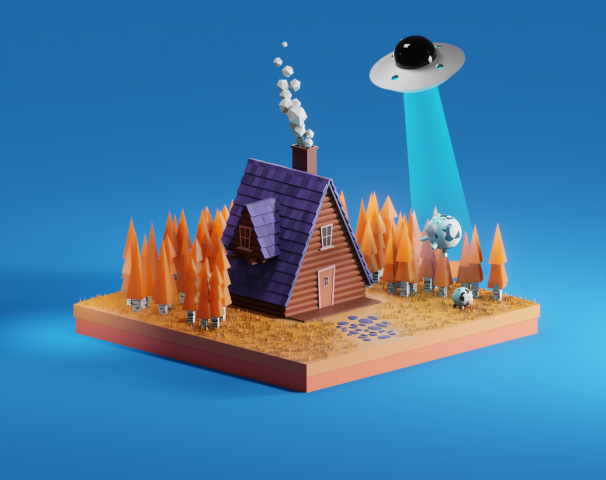 Сцена в Blender