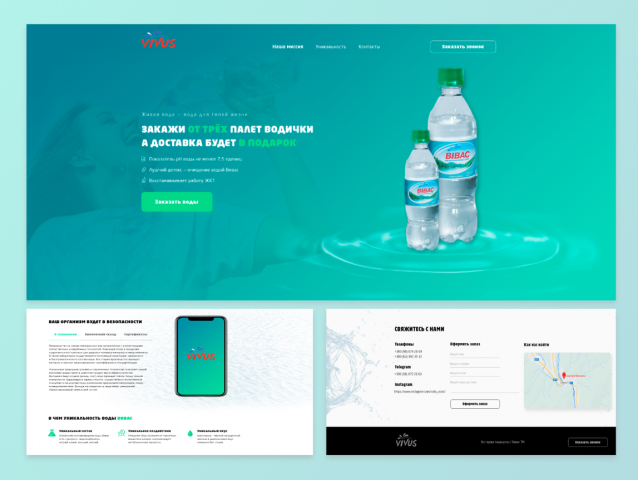 Landing Page по доставке полезной воды