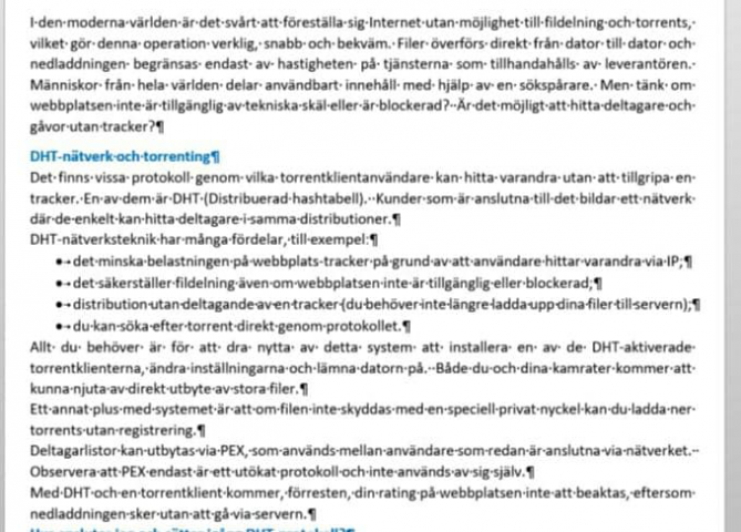 DHT-nätverk och torrenting (Сеть DHT и торренты)