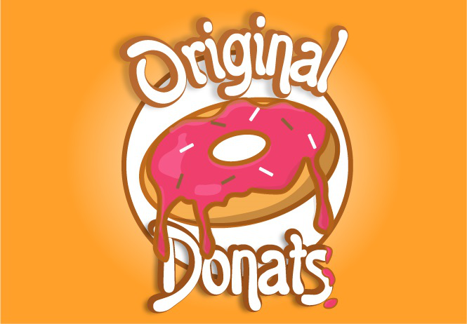 Логотип для кафе Пончиков