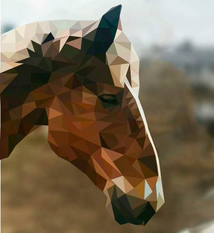 Лошадь low poly