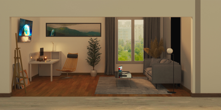 Гостиная С Коридором