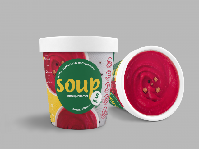 Дизайн упаковки супов быстрого приготовления, Борщ