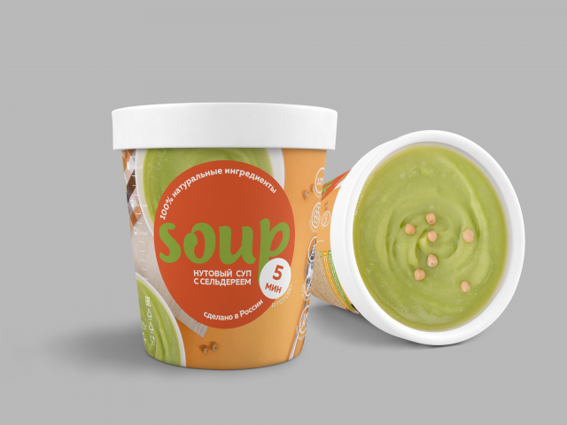 Дизайн упаковки супов быстрого приготовления, Нутовый