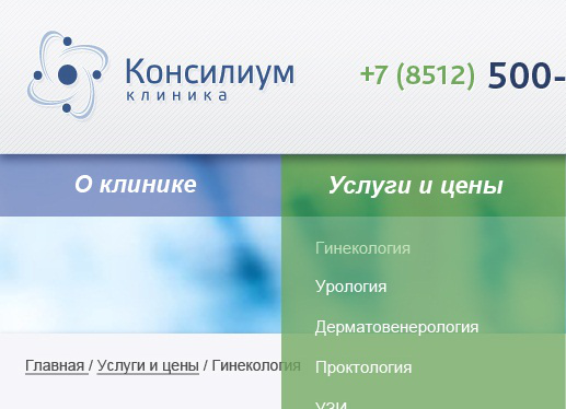 Дизайн внутренней страницы