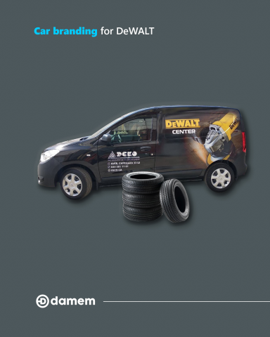 Car branding for DeWALT