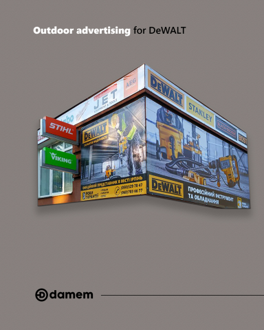 Outdoor ads for DeWALT