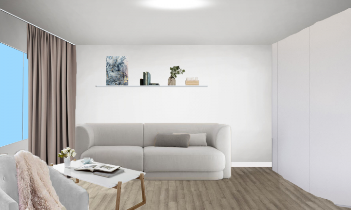 Гостиная, макет-склейка.