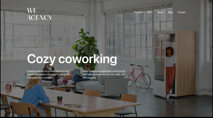 Landing page для Coworking Space