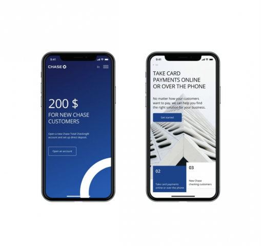 Дизайн приложения банковского продукта компании Chase