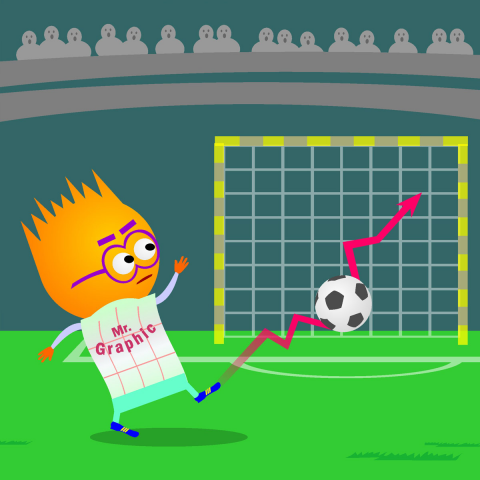 Персонаж Мистер График - иллюстрация