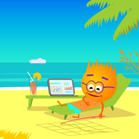 Персонаж Мистер График - иллюстрация