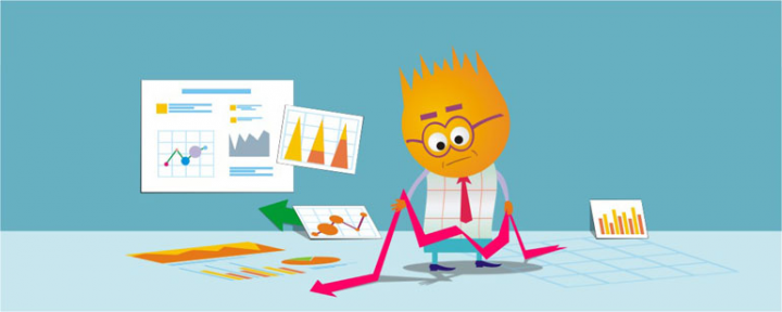 Персонаж Мистер График - иллюстрация