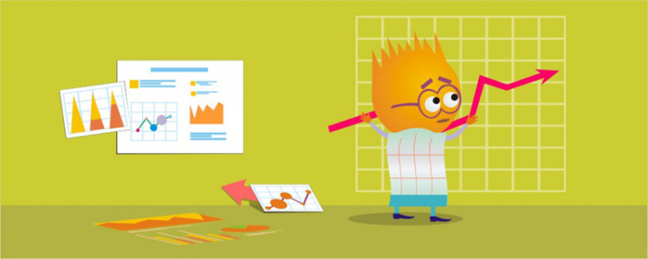 Персонаж Мистер График - иллюстрация