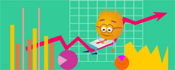 Персонаж Мистер График - иллюстрация