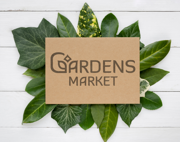 Логотип для магазина товаров для сада "Gardens market"