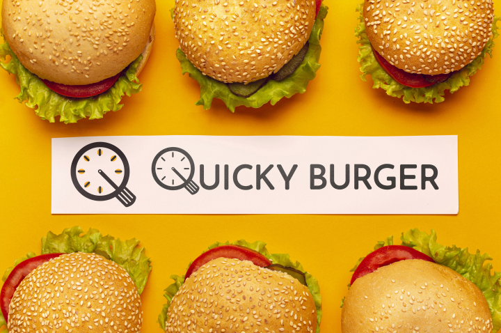 Логотип для Фаст-фуд магазина "Quicky burger"