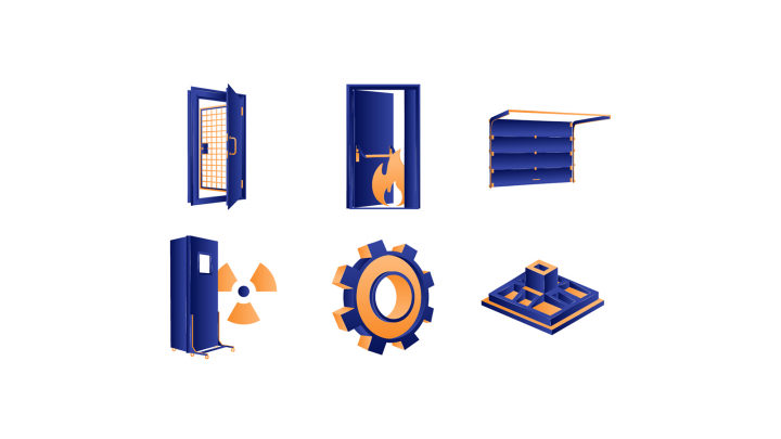 Иконки железных дверей