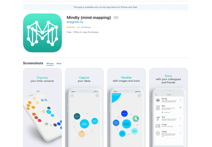 Mindly (mind mapping)