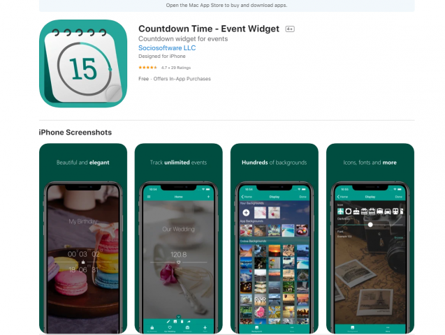 Countdown Time - Event Widget