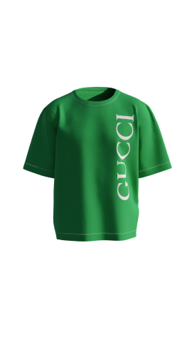 3D Визуал футболки GUCCI (анимация, модель)