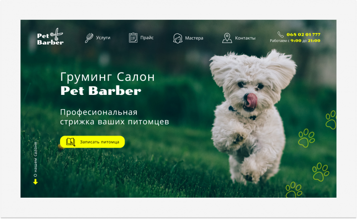 Landing Pet Barber