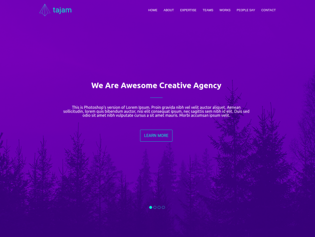 Tajam landing page