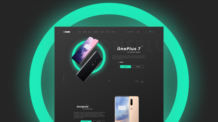 Лендинг мобильного телефона OnePlus 7 Pro